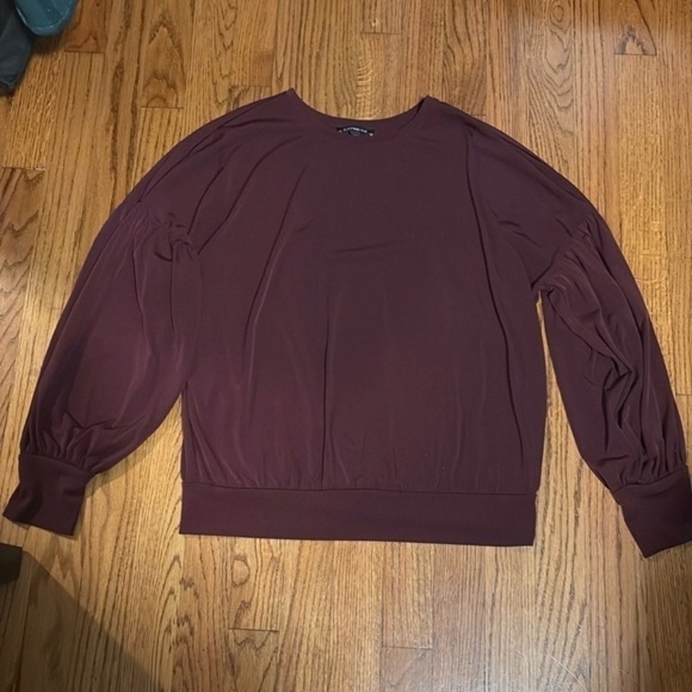Express Deep Red Long Sleeve Top